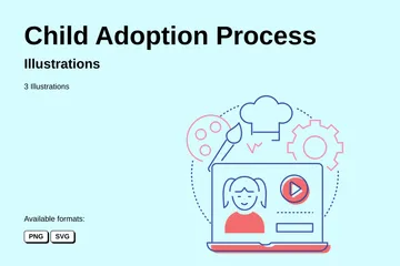 Processo de adoção de crianças Illustration Pack
