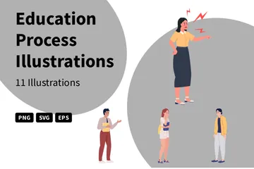 Processo educativo Illustration Pack