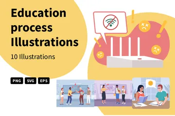 Processo educativo Illustration Pack