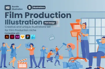 Produccion de pelicula Paquete de Ilustraciones