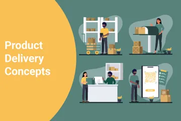 Product Delivery Illustration Pack