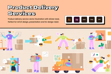 Product Delivery Services Illustration Pack