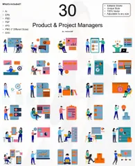 Product & Project Managers Illustration Pack