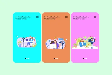 Production de podcasts Pack d'Illustrations