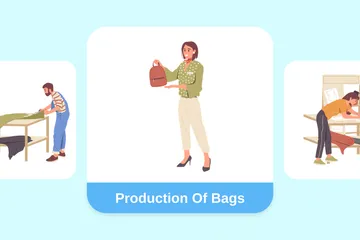 Production de sacs Pack d'Illustrations