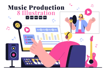 Production de musique Pack d'Illustrations