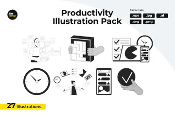 Productive People Illustration Pack