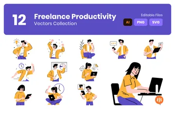 Productivité indépendante Pack d'Illustrations