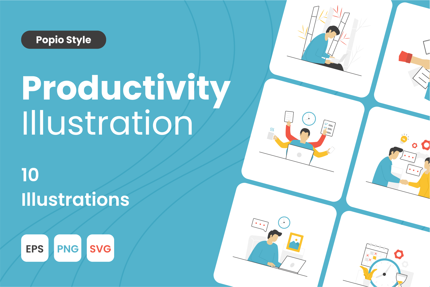 Premium Productivity Illustration Pack From Business Illustrations Premium Productivity Illustration Pack From Business Illustrations