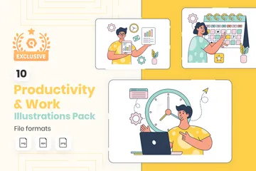 Productivity And Work Illustration Pack
