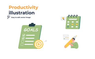 Productivity Illustration Pack