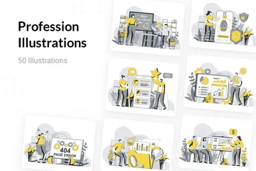 Serie amarilla Bundle de Ilustraciones
