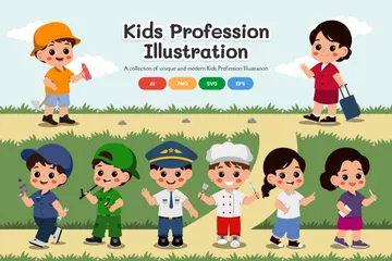 Profesión infantil Paquete de Ilustraciones