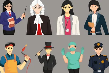 Profession Character Illustration Pack