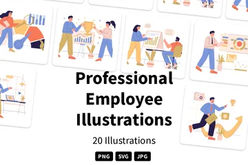 Professional Employee Illustration Pack