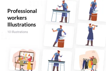 Professional Workers Illustration Pack