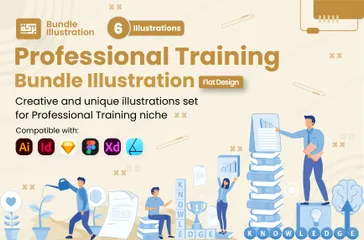 Professionelles Training Illustrationspack