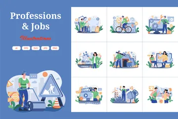 Professions & Jobs Illustration Pack