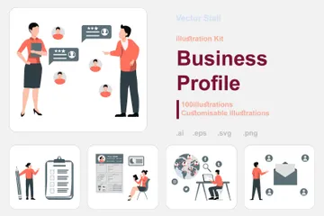 Profil d'entreprise Illustration Pack