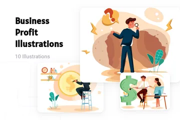 Bénéfice de l'entreprise Pack d'Illustrations