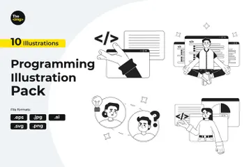 Programación de computadoras Paquete de Ilustraciones