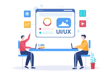 Programas de UI e UX Pacote de Ilustrações