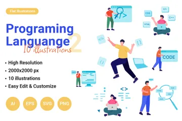 Programing Language Part 2 Illustration Pack