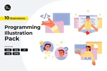 Programmation informatique Pack d'Illustrations