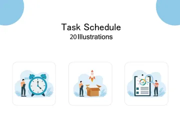 Calendrier des tâches Pack d'Illustrations