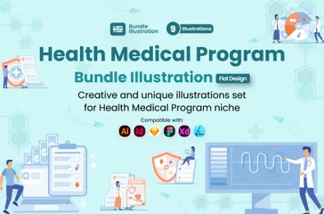 Programme médical de santé Pack d'Illustrations