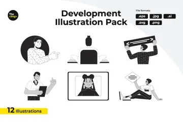 Programmeurs et développeurs diversifiés Pack d'Illustrations