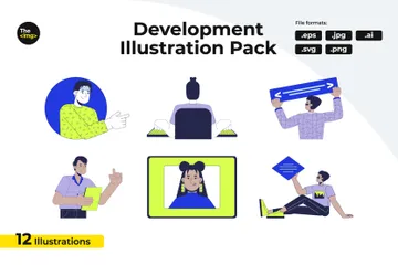 Programmeurs et développeurs diversifiés Pack d'Illustrations