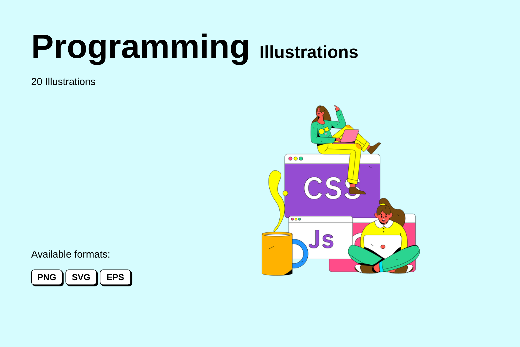 Programming Illustration Pack - 20 Free Download Design & Development ...