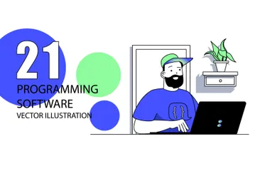 Programming Software Illustration Pack