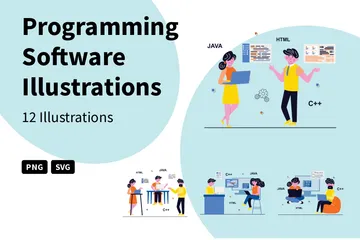 Programming Software Illustration Pack