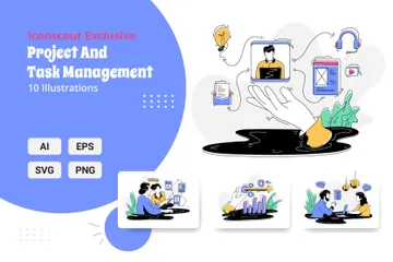 Project & Task Management Illustration Pack