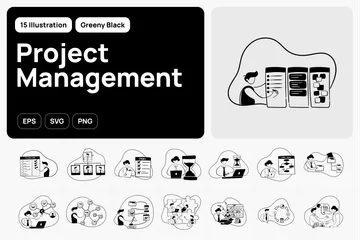 Projektmanagement Illustrationspack