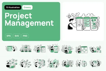 Projektmanagement Illustrationspack