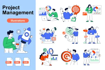 Projektmanagement Illustration Pack