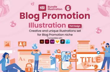 Promotion du blog Pack d'Illustrations