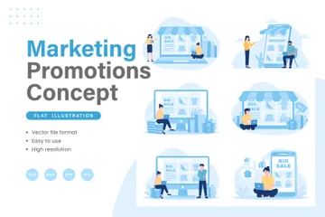 Promotions marketing Pack d'Illustrations