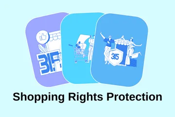 Proteção dos direitos de compras Pacote de Ilustrações