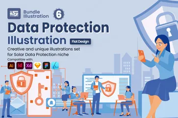 Protección de Datos Paquete de Ilustraciones