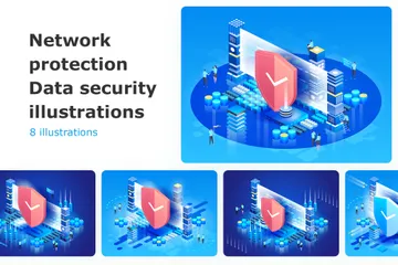 Protection du réseau Pack d'Illustrations