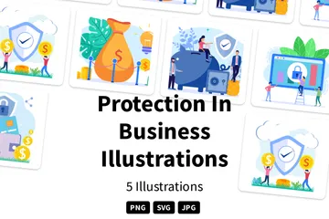 Protection en entreprise Pack d'Illustrations