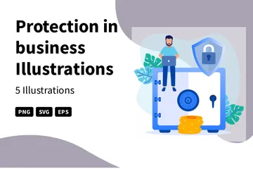 Protection In Business Illustration Pack