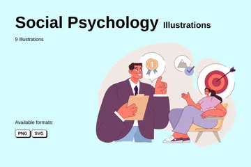 Psicología Social Illustration Pack