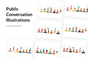 Public Conversation Illustration Pack