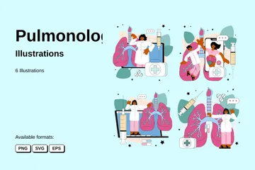 Pulmonologist Illustration Pack