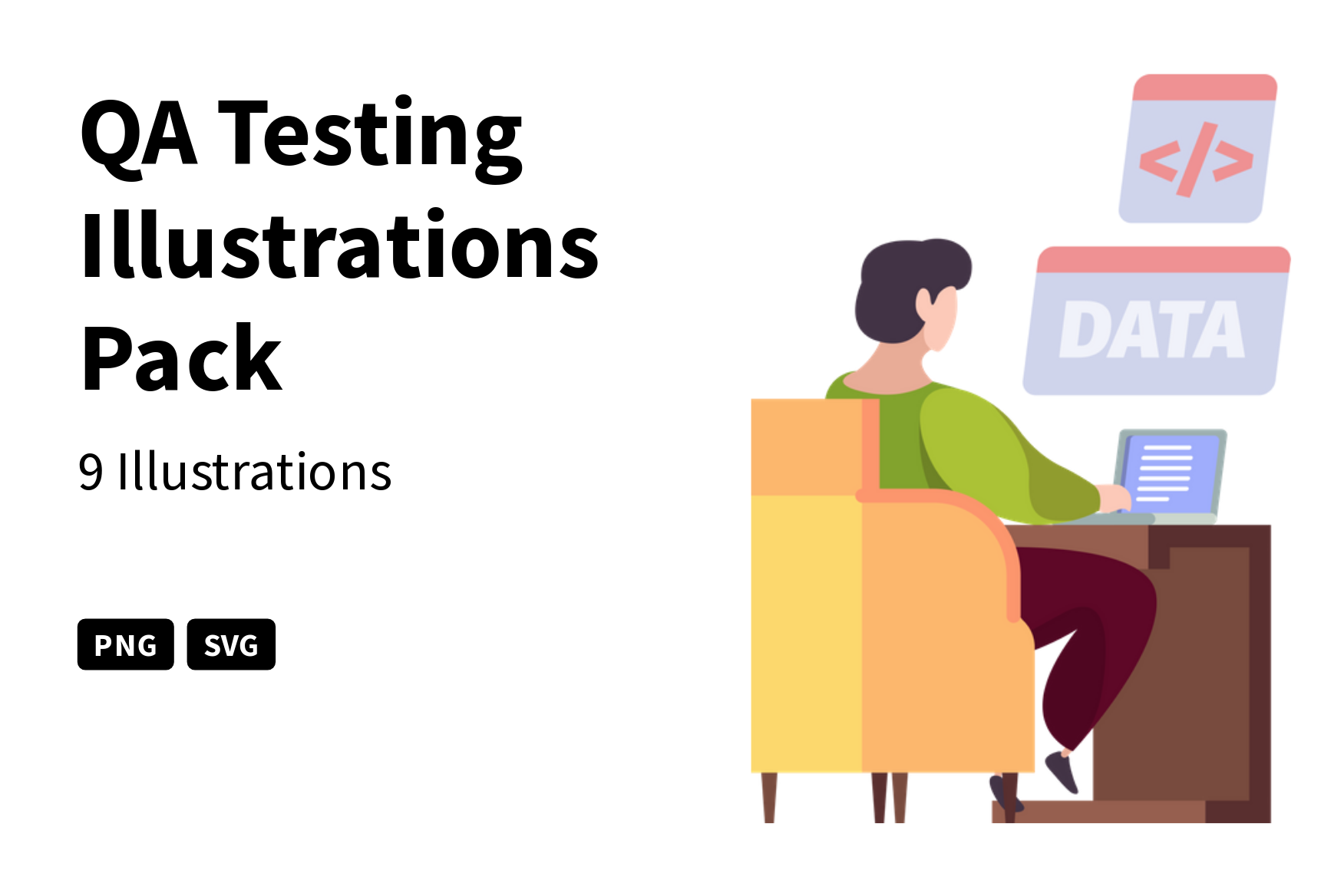 Premium QA Testing Illustration pack from People Illustrations